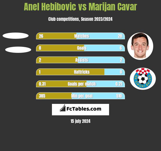 Anel Hebibovic vs Marijan Cavar h2h player stats