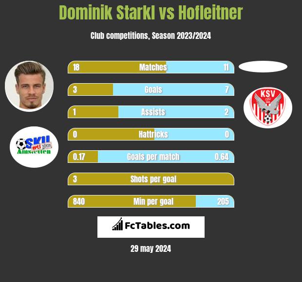 Dominik Starkl vs Hofleitner h2h player stats
