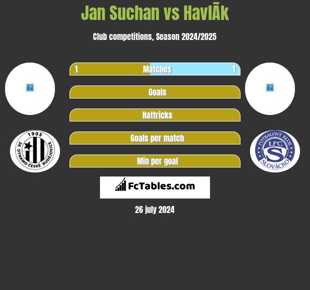 Jan Suchan vs HavlÃ­k h2h player stats