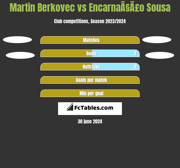 Martin Berkovec vs EncarnaÃ§Ã£o Sousa h2h player stats