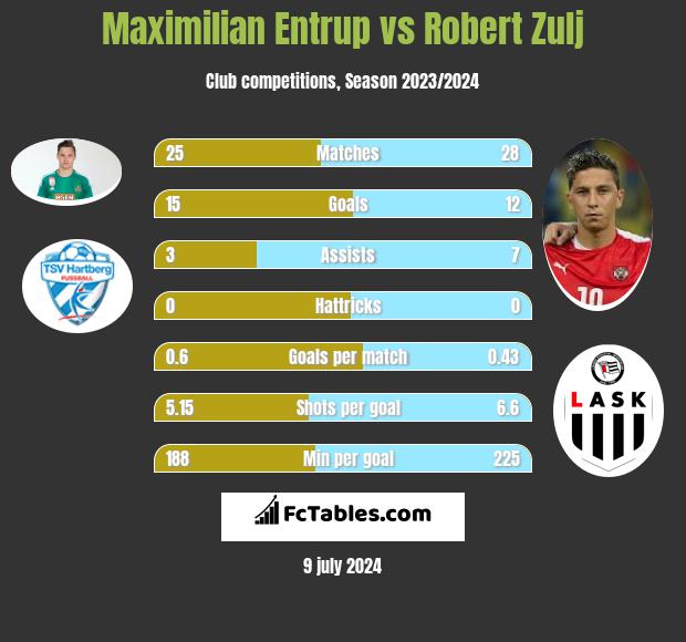 Maximilian Entrup vs Robert Zulj h2h player stats