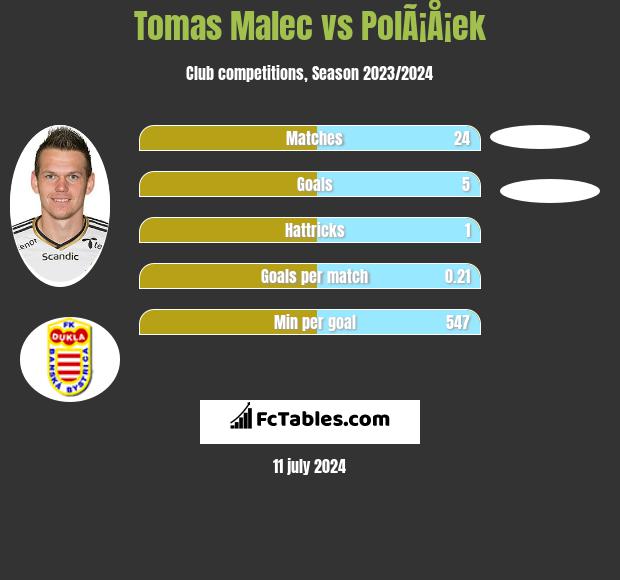 Tomas Malec vs PolÃ¡Å¡ek h2h player stats