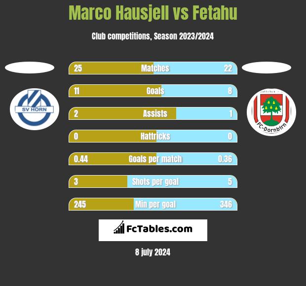 Marco Hausjell vs Fetahu h2h player stats