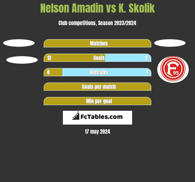 Nelson Amadin vs K. Skolik h2h player stats
