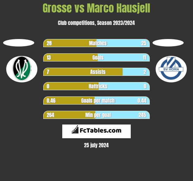 Grosse vs Marco Hausjell h2h player stats