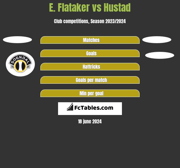 E. Flataker vs Hustad h2h player stats