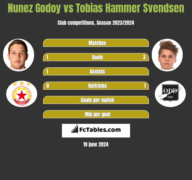 Nunez Godoy vs Tobias Hammer Svendsen h2h player stats