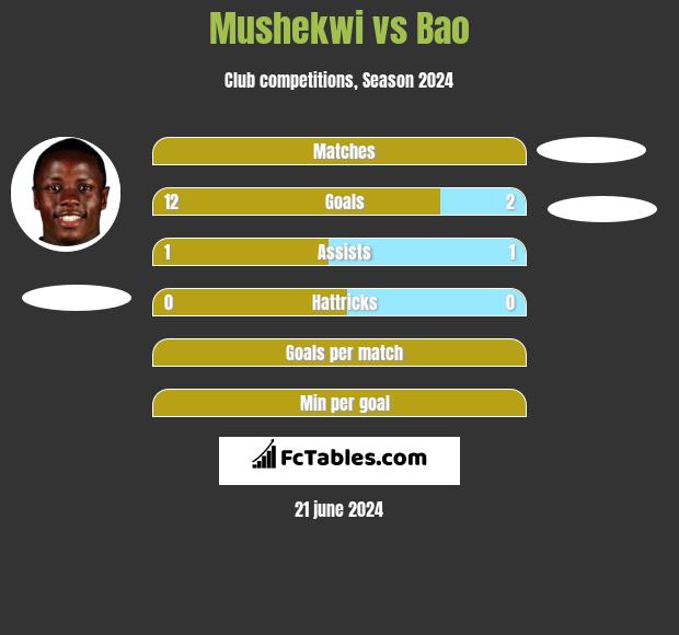 Mushekwi vs Bao h2h player stats