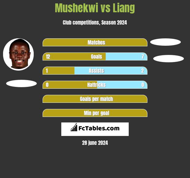 Mushekwi vs Liang h2h player stats