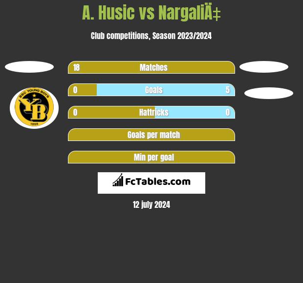 A. Husic vs NargaliÄ‡ h2h player stats