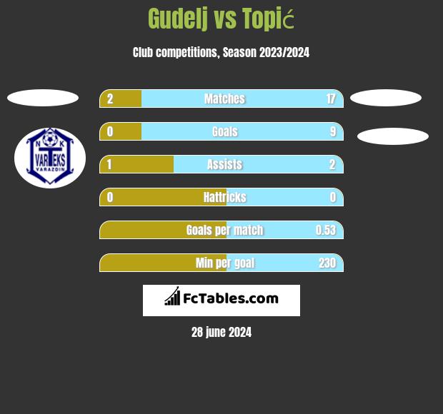 Gudelj vs Topić h2h player stats