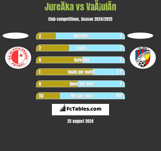 JureÄka vs VaÅ¡ulÃ­n h2h player stats