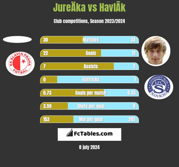 JureÄka vs HavlÃ­k h2h player stats