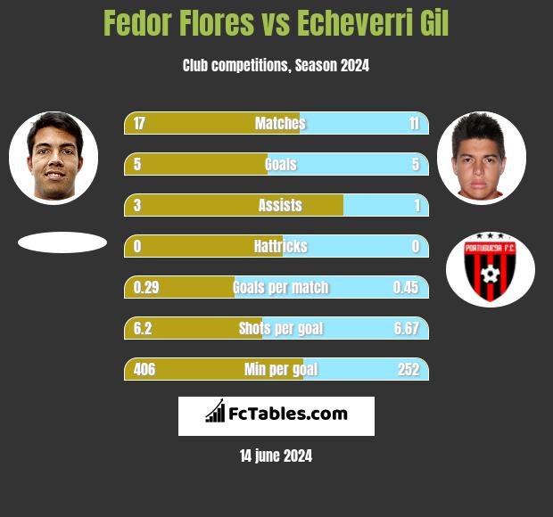 Fedor Flores vs Echeverri Gil h2h player stats