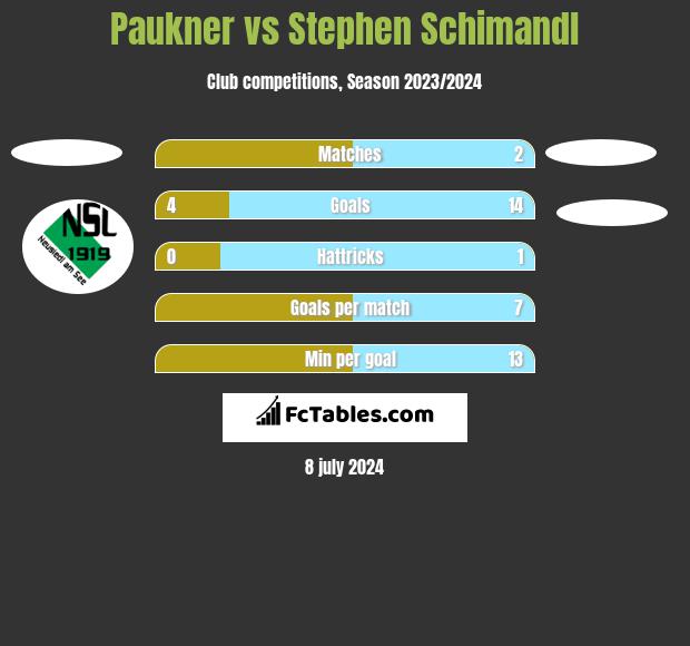 Paukner vs Stephen Schimandl h2h player stats