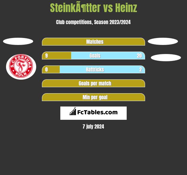 SteinkÃ¶tter vs Heinz h2h player stats