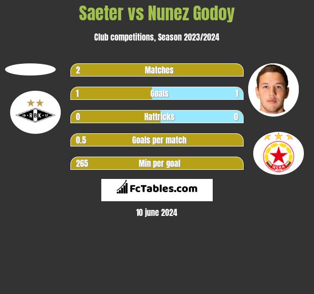Saeter vs Nunez Godoy h2h player stats