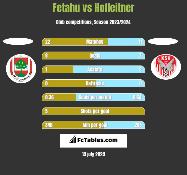 Fetahu vs Hofleitner h2h player stats