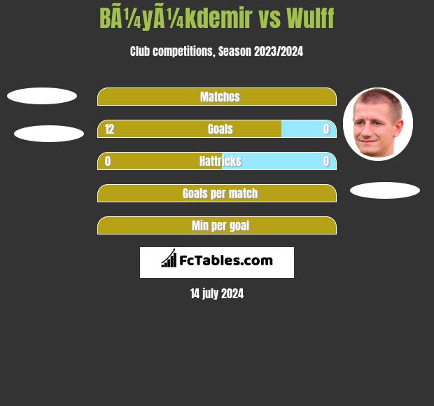 BÃ¼yÃ¼kdemir vs Wulff h2h player stats