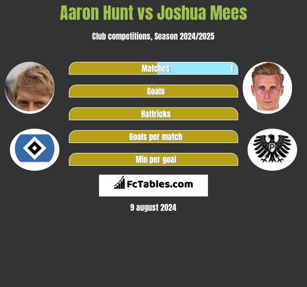 Aaron Hunt vs Joshua Mees h2h player stats