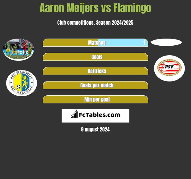 Aaron Meijers vs Flamingo h2h player stats