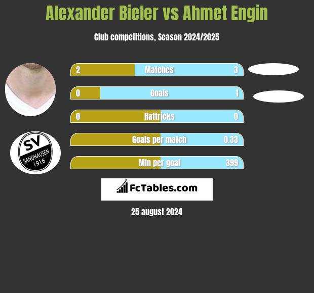 Alexander Bieler vs Ahmet Engin h2h player stats