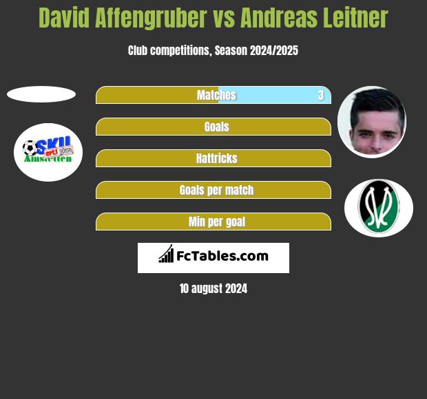 David Affengruber vs Andreas Leitner h2h player stats