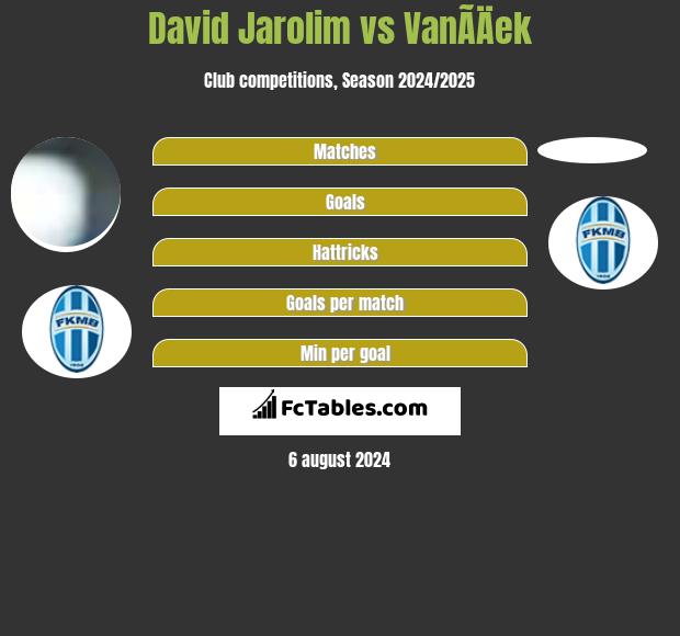 David Jarolim vs VanÃ­Äek h2h player stats