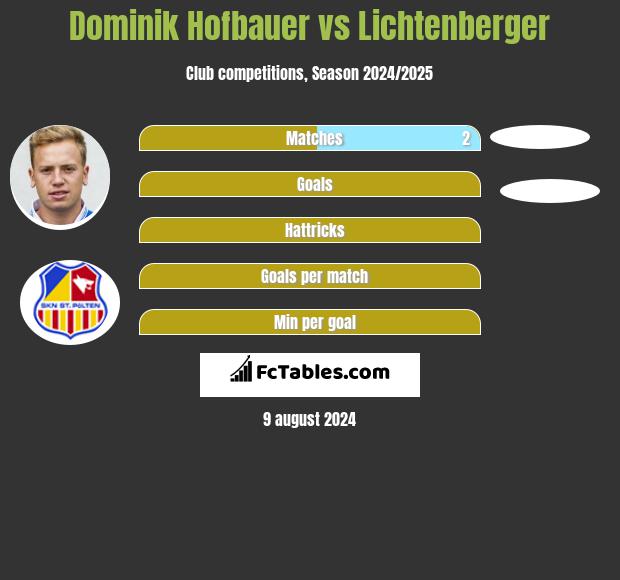 Dominik Hofbauer vs Lichtenberger h2h player stats