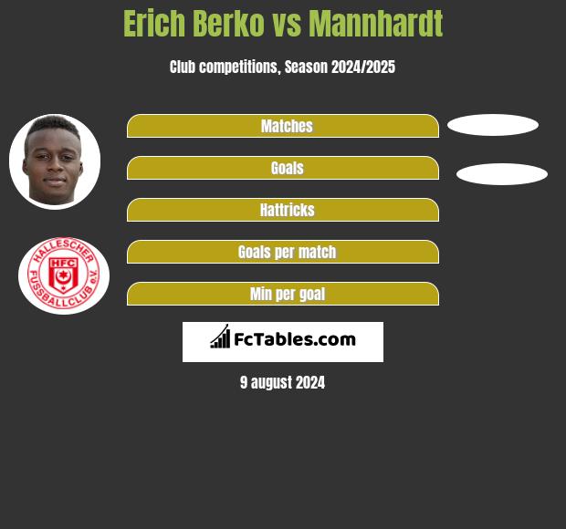 Erich Berko vs Mannhardt h2h player stats