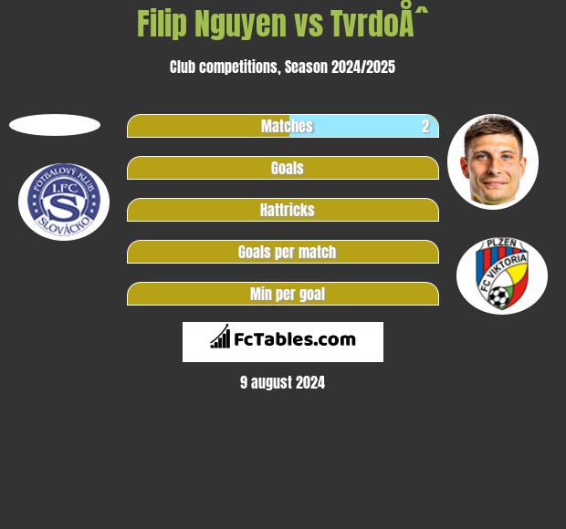 Filip Nguyen vs TvrdoÅˆ h2h player stats