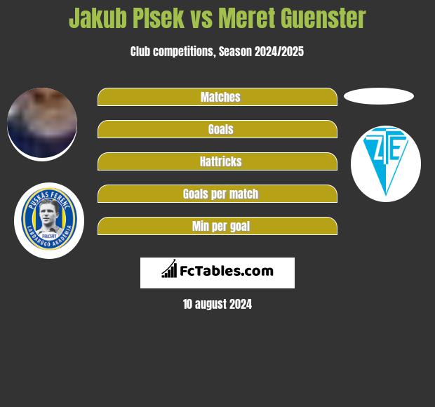 Jakub Plsek vs Meret Guenster h2h player stats