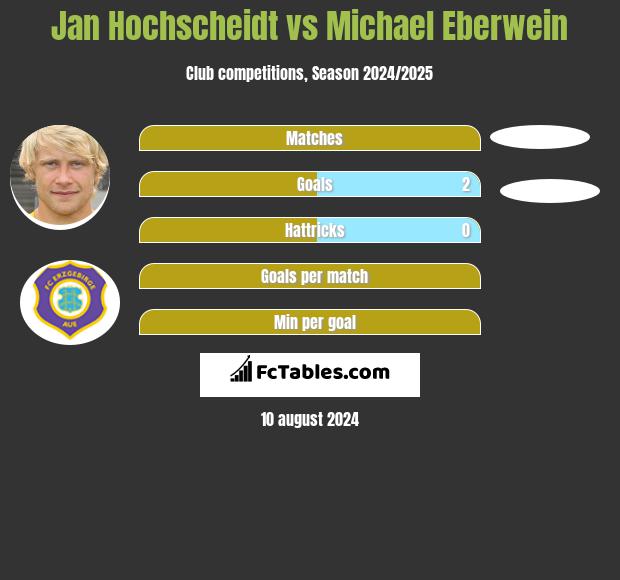 Jan Hochscheidt vs Michael Eberwein h2h player stats