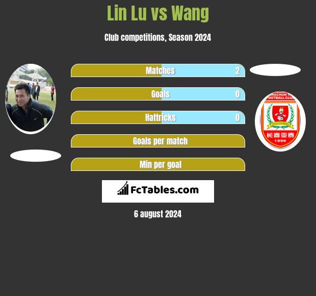 Lin Lu vs Wang h2h player stats