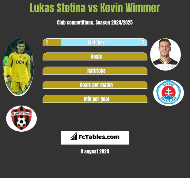 Lukas Stetina vs Kevin Wimmer h2h player stats