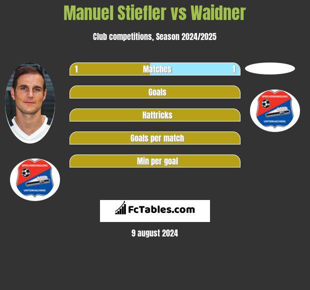 Manuel Stiefler vs Waidner h2h player stats