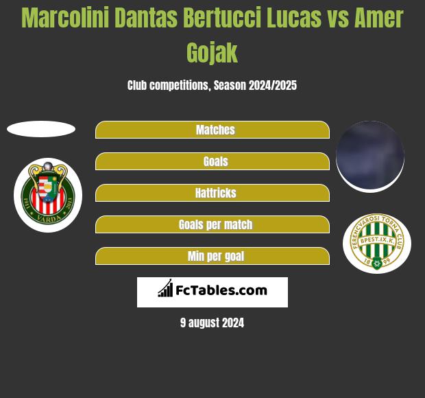 Marcolini Dantas Bertucci Lucas vs Amer Gojak h2h player stats