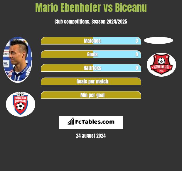 Mario Ebenhofer vs Biceanu h2h player stats