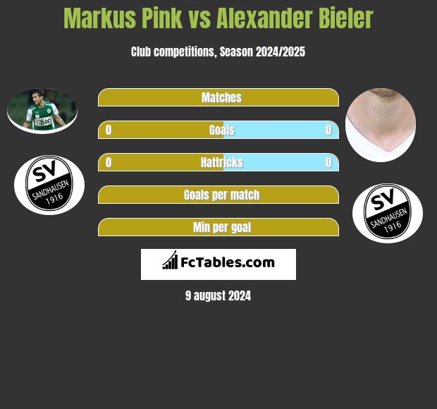 Markus Pink vs Alexander Bieler h2h player stats