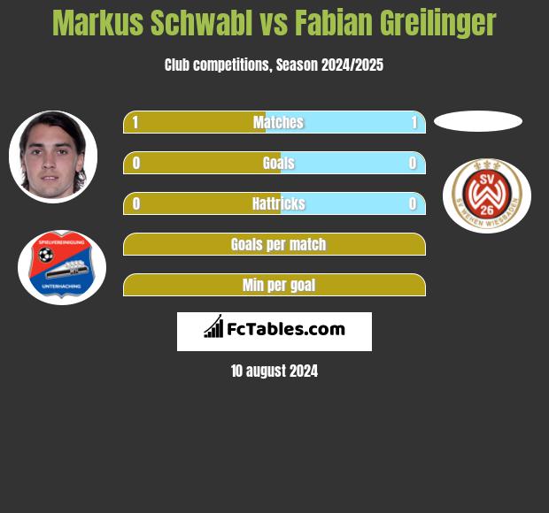 Markus Schwabl vs Fabian Greilinger h2h player stats