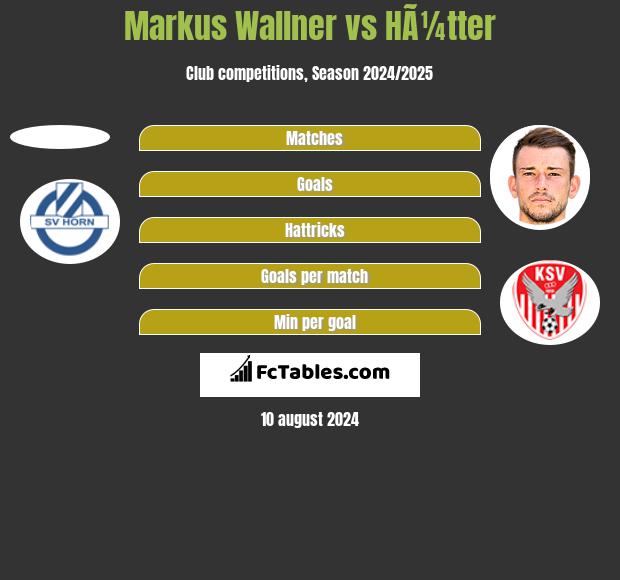 Markus Wallner vs HÃ¼tter h2h player stats