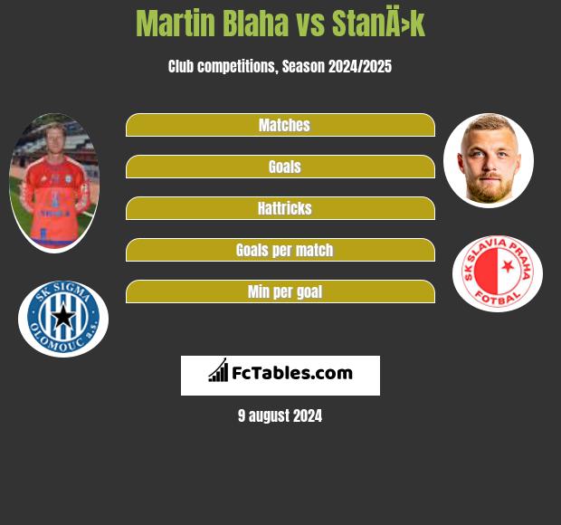 Martin Blaha vs StanÄ›k h2h player stats