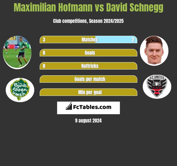 Maximilian Hofmann vs David Schnegg h2h player stats