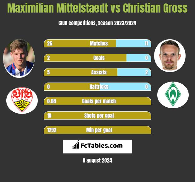 Maximilian Mittelstaedt vs Christian Gross h2h player stats