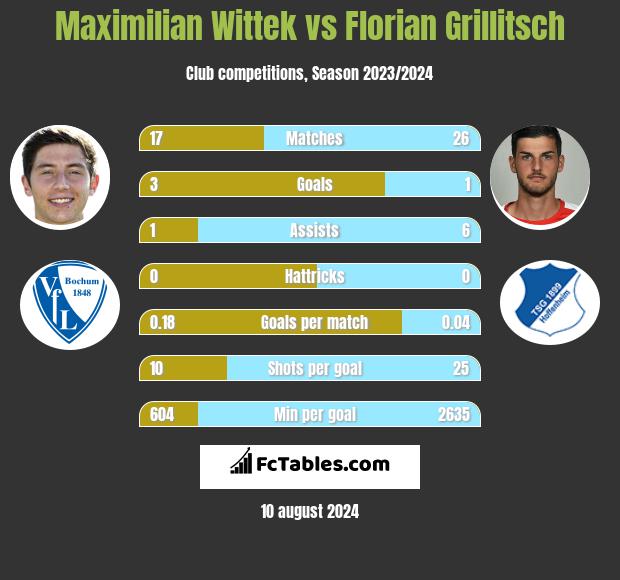 Maximilian Wittek vs Florian Grillitsch h2h player stats