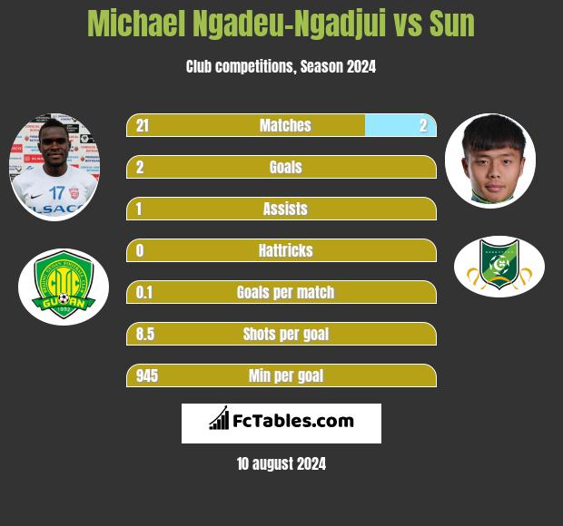 Michael Ngadeu-Ngadjui vs Sun h2h player stats