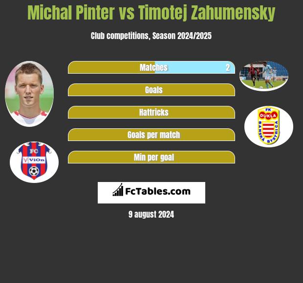 Michal Pinter vs Timotej Zahumensky h2h player stats