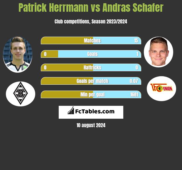 Patrick Herrmann vs Andras Schafer h2h player stats