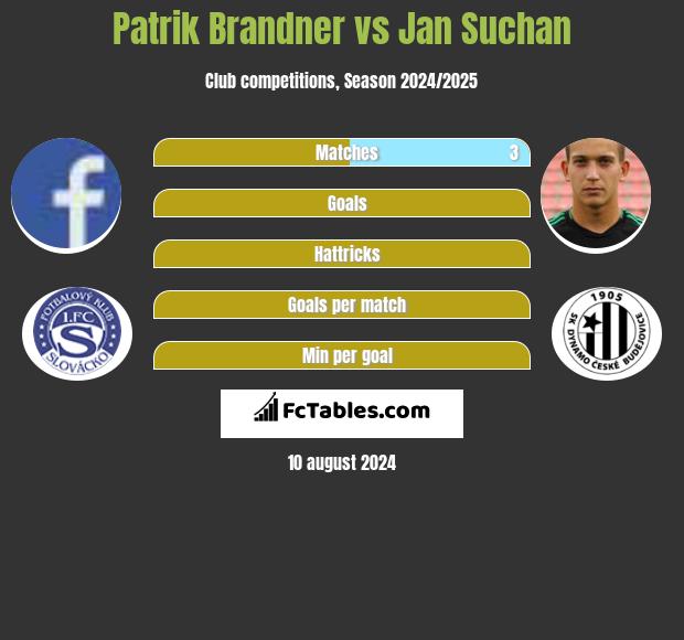 Patrik Brandner vs Jan Suchan h2h player stats