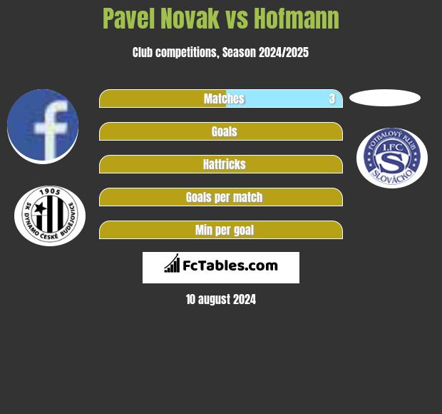 Pavel Novak vs Hofmann h2h player stats